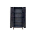 Oriental Weathered Gray Tall Narrow Noodle Cabinet Armoire GB033S