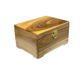 Chinese Light Tan Brown Rectangular Camphor Wood  Storage Box Chest GB039S