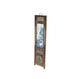 Vintage Rustic Blue White Scenery Porcelain Painting Wall Panel GB071S