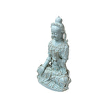 Pale Celadon White  GuanYin Bodhisattva Tong Style Porcelain Statue GB077S