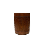 Chinese Bamboo Relief Graphic Motif Carving Brush Pen Holder Art GB086S