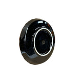 7.5" Oriental Black Glaze Porcelain Charger Plate Golden Flower Graphic GB172S