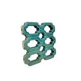 Chinese Rectangular Open Turquoise Mix Glaze Wall Floor Clay Tile GB224S