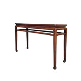 Vintage Oriental Brown Stain Ming Style Simple Altar Console Table GB241S