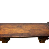 22" Brown Wood Rectangular Ru Yi Point Edge Display Stand Riser GB242S