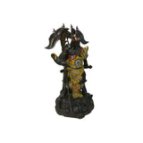 Vintage Cloisonne Yellow Enamel General Guan Yu Warrior Metal Statue GB244S