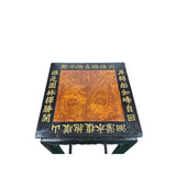 Black Square Golden Chinese Engravement Tall Plant Stand Pedestal Table GB256S