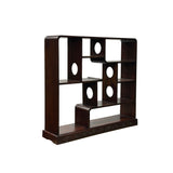 Chinese Brown Stain Wood Rectangular Table Top Display Stand GB273S