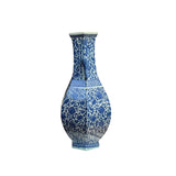 Chinese Blue & White Porcelain Hexagon Lotus Flower Vase GB317S