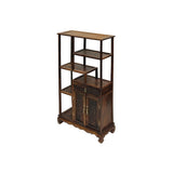 Chinese Brown Rosewood Rectangular Small Curio Display Stand GB336S