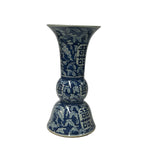 Chinese Blue White Double Happiness Graphic Porcelain Vase GB598S / ws865