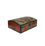 Oriental Rectangular Black Color Kirin Dragon Accent Box GB608S