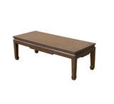 Oriental Dark Brown Natural Wood Drawers Rectangular Low Coffee Table GB623S