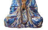 Fine Chinese Shiwan-Style Ceramic Luohan Amitabha in Deep Sea Glaze GB653S