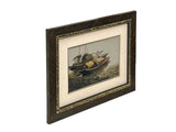 Vintage Embroidery River Vessel Boats Rectangular Framed Art GB663S