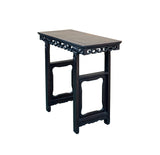 Vintage Dark Brown Wood Ming Style Ru Yi Apron Console Altar Table GB676S