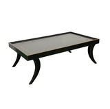 Vintage Black Slayed Legs Rectangular Low Coffee Table GB679S