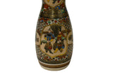 Vintage Asian Gourd Shape Artistic Intricate Graphic Porcelain Mini Vase Art GB701S