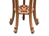 Oriental Vintage Style Light Brown Wood Plant Stand Pedestal Table GB710S