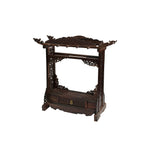 Oriental Rosewood Delicate Dragon Floral Motif Display Rack GB718S