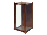 Vintage Square Brown Frame Glass Door Display Case Box GB723S