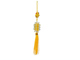 Golden Yellow Clear Resin Crystal Cut Beads Tassel Art GB742S