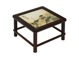 Square Dream Stone Inlaid Rosewood Round Legs Display Stand GB838S