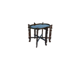 Vintage Oval Curve Shape Folding Cross Brace Stand Side Table GB847S