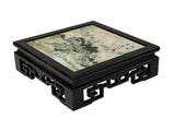 Square Dream Stone Inlaid Rosewood Geometric RuYi Display Stand GB862S