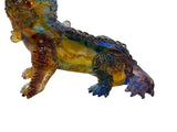 Mixed Color Crystal Glass Mythical Pixiu Fengshui Art Figure GB891S