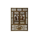 Chinese Scholars Student Motifs Wood Wall Panel Window Screen GB785S