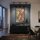 Large Chinese Canvas Art of Part of Sixteen Arhats with Guards Theme cs7163S