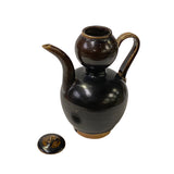 Chinese Ware Brown Glaze Pattern Ceramic Jar Vase Display Art ws3031S