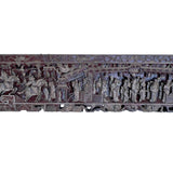 Chinese Vintage Dimensional Opera People Horses Carving Wood Wall Art ws3064S