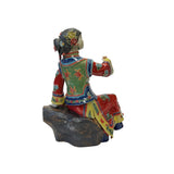 Chinese Oriental Porcelain Qing Style Dressing Birds Lady Figure ws3140S