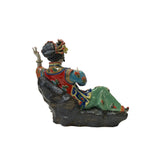 Oriental Porcelain Qing Style Dressing Flower Tree Lady Figure ws3056S