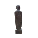 Chinese Black Color Stone Carved Standing Monk Lohon Statue cs7644S