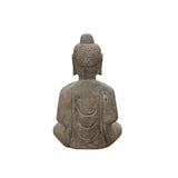 Chinese Oriental Stone Sitting Buddha Amitabha Shakyamuni Statue ws3058S