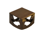 Natural Light Wood Polished Square Openwork Display Stand Holder GB734S
