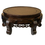 5.75 " Display Top Solid Wood Round Shape Stand Easel With Silver Line Inlay n604S