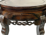 5.75 " Display Top Solid Wood Round Shape Stand Easel With Silver Line Inlay n604S