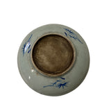 Chinese Blue White Distressed Marks People Theme Porcelain Small Plate ws3190AS
