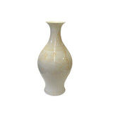 Small Chinese Off White Porcelain Dimensional Flower Bird Pattern Vase ws3257S