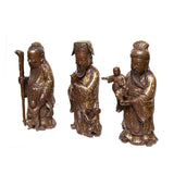Chinese Fine Bronze Metal SanXing ( 3 Deities ) Fu Lu Shou Statue Set cs3865S