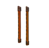 Pair Chinese Relief Characters Couplet Brick Red Golden Wood Panels cs6044S