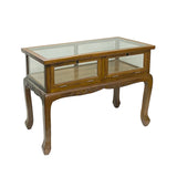 Oriental Craw Legs Rectangular Glass Top Console Display Table Counter cs7676