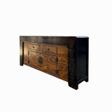 Black Yellow Scenery Graphic  Sideboard Buffet Console Table Cabinet cs7689S