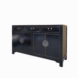 Oriental Black Lacquer Sideboard Buffet Table TV Console Cabinet cs7719S