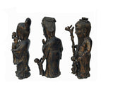 Chinese Vintage Bronze Metal SanXing ( 3 Deities ) Fu Lu Shou Statue Set cs7776S