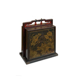 Vintage Chinese Fujian Golden Graphic Wedding Trunk Cabinet Chest cs7820S